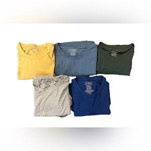 L.L. Bean T-shirt Shirt Lot Bundle Mens Short-Sleeve Size Medium Regular Pocket